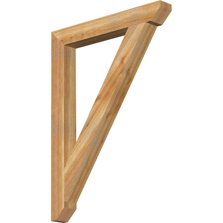 Ekena Millwork Traditional Slat Rough Sawn Bracket, Western Red Cedar, 4"W x 32"D x 44"H BKT04X32X44TRA06RWR